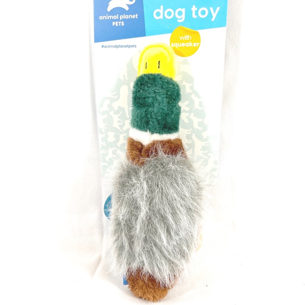 Animal Planet Interactive Pet Dog Toy with Squeaker Mallard Duck NWT
